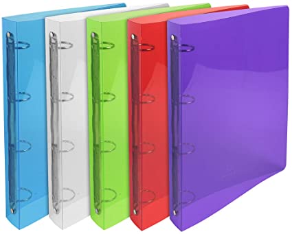Pochettes de classeur translucides en plastique A4, format lettre,  classeurs pour classeur, cahier, bureau, école, fournitures