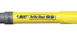 SURLIGNEUR BIC BRITE GRIP JAUNE