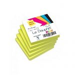 Post-it Notes Autocollantes - Pack Promo 5+1 Gratuit, 76x76mm, Jaune Pastel, 100 Feuilles Par Bloc