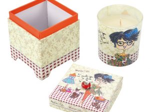 Bougie Parfumée Décorée dans Boite Fantaisie
