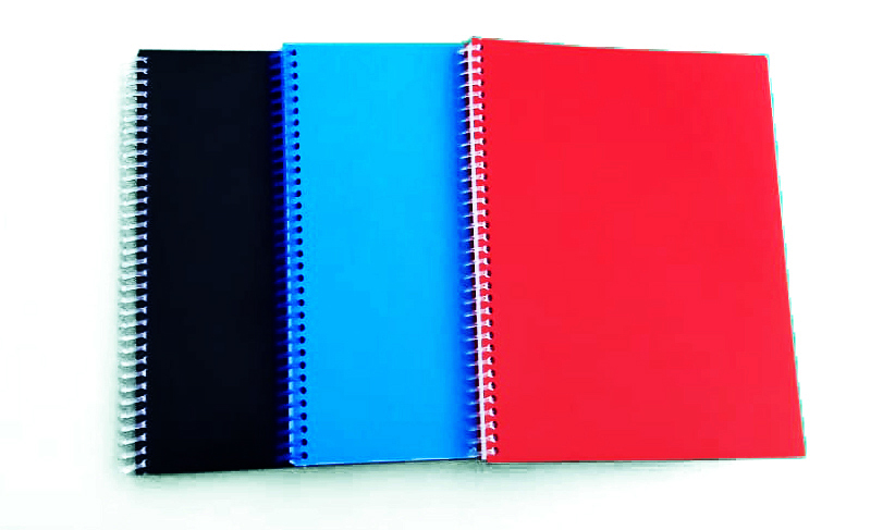 CAHIER SPIRALE 288 PAGES PETIT FORMAT ,COUVERTURE POLYPROPYLÈNE